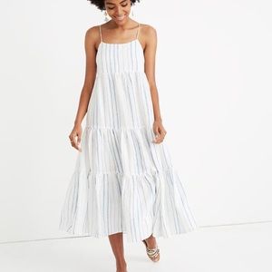 Madewell Petite Cami Tier Midi Dress in Stripe